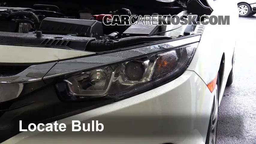 2016 Honda Civic LX 2.0L 4 Cyl. Sedan Lights Highbeam (replace bulb)